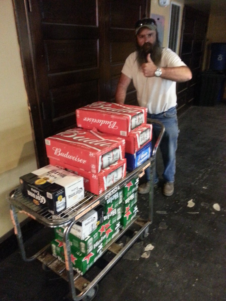 Working up a power thirst setting up for tomorrow.