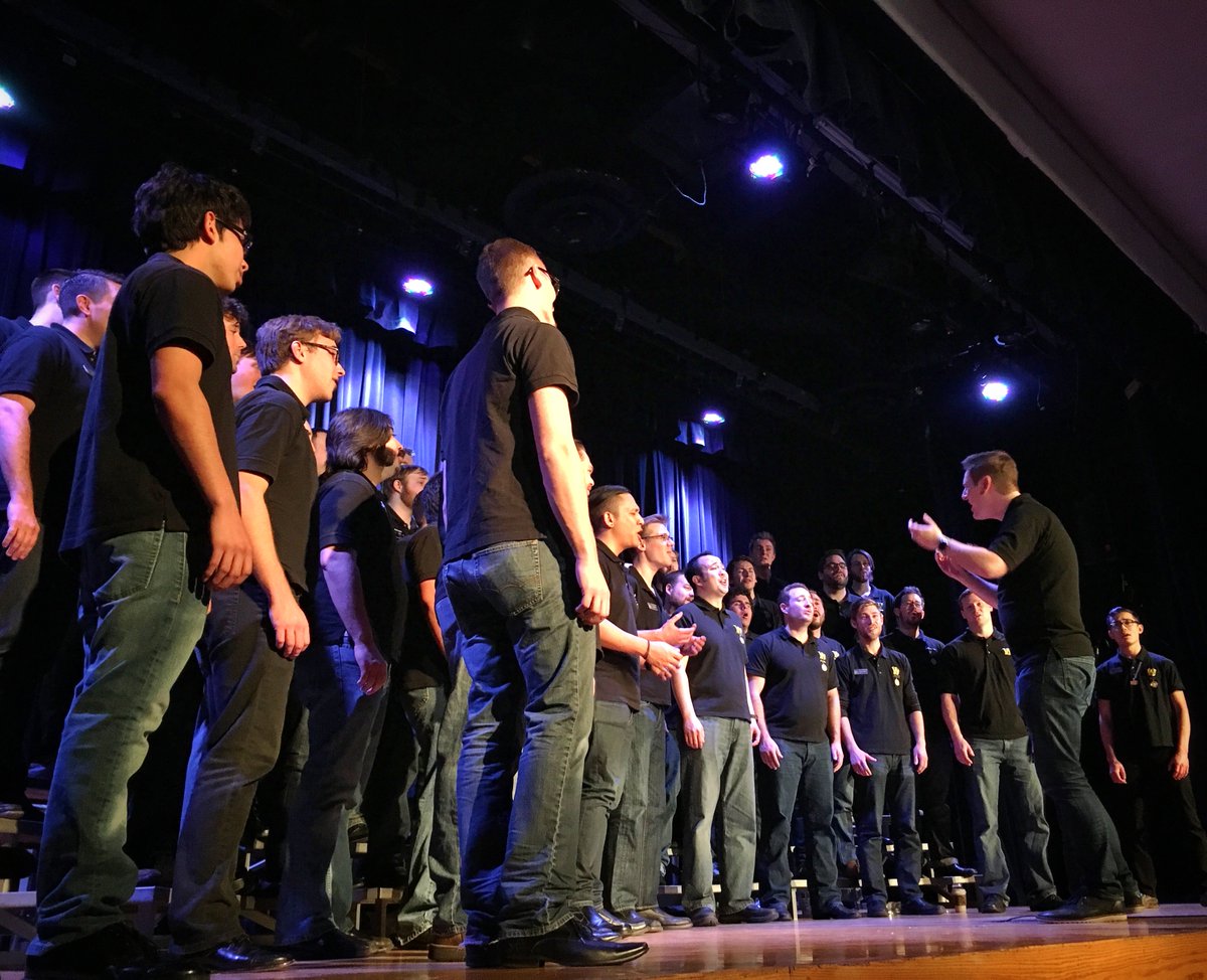 Reno High School got a special visit from WORLD CHAMPION #barbershop singers today! <a href="/Westminstergold/">Westminster Chorus</a> #BHSRENO
