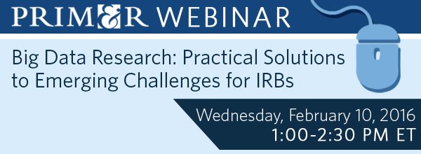 AbtGlobalImpact's tweet image. Join Abt Feb. 10 for @primrconnect webinar on #bigdata research &amp;amp; #IRBs: bit.ly/1ODTjdH