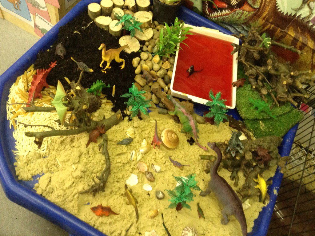 TheEYEducator's tweet photo. Dinosaur world @EYTalking @EyfsPals #Eyfs #dinosaurs #earlyyears https://t.co/toaLPN9ogV
