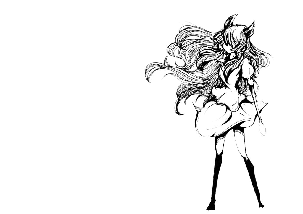 アッカ イラスト 化物語 猫物語 羽川翼 ブラック羽川 ボールペン画 T Co 1lhl6ks4gm