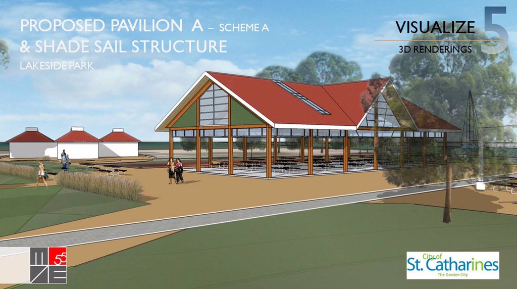 Renderings for the proposed new pavilion in Lakeside Park in Port Dalhousie from @WSendzik