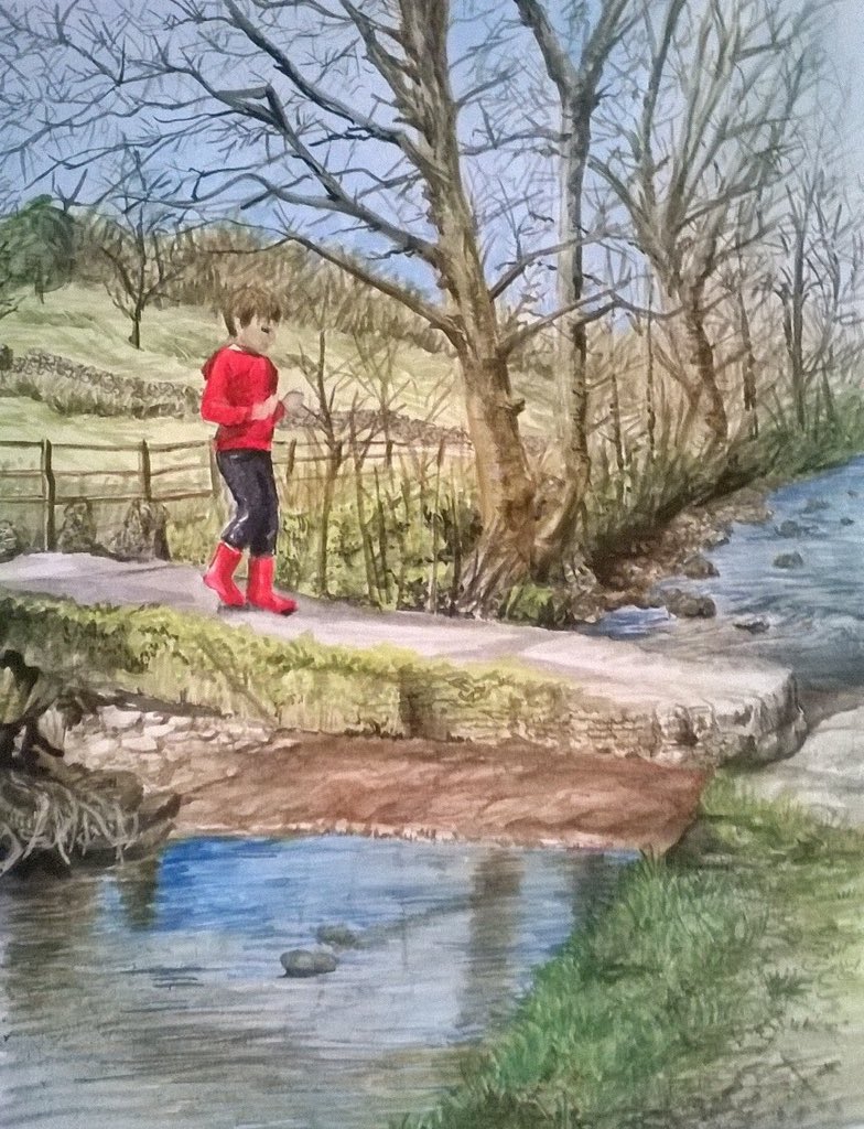 foster_coralie's tweet photo. #NorthWestHour some amazing hidden gems in the NW. I love exploring #Neolithic bridge at #Wycoller #artworkbycoralie https://t.co/zTRpU4RAZw