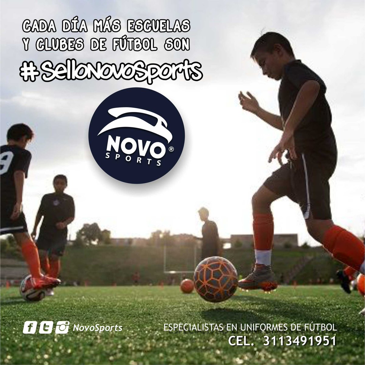 Cada día son más las escuelas y clubes de fútbol con el #SelloNovoSports. SOMOS ESPECIALISTAS EN UNIFORMES