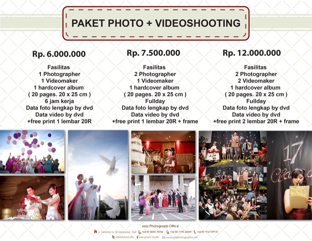 Paket Dokumentasi photo &amp; Video untuk meliput acaramu :)
Hub : 081805570756