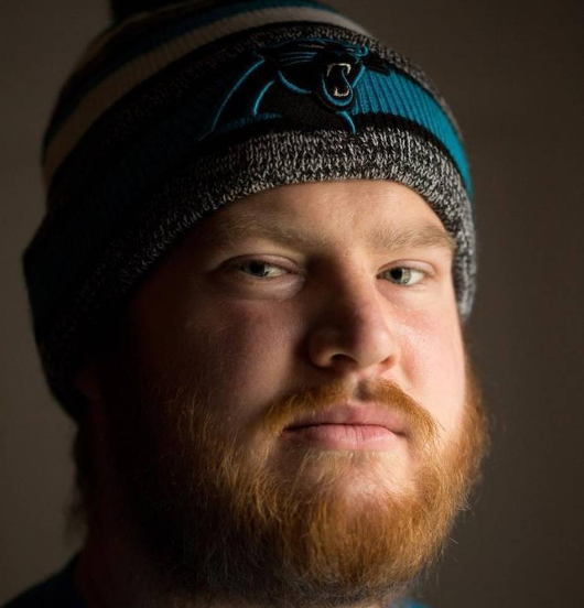 clowenst's tweet photo. @Panthers fan going to @SuperBowl while battling cancer. inspired by his mom &amp; @LukeKuechly https://t.co/1dTR34Joy1 https://t.co/cTKIHa9fz3