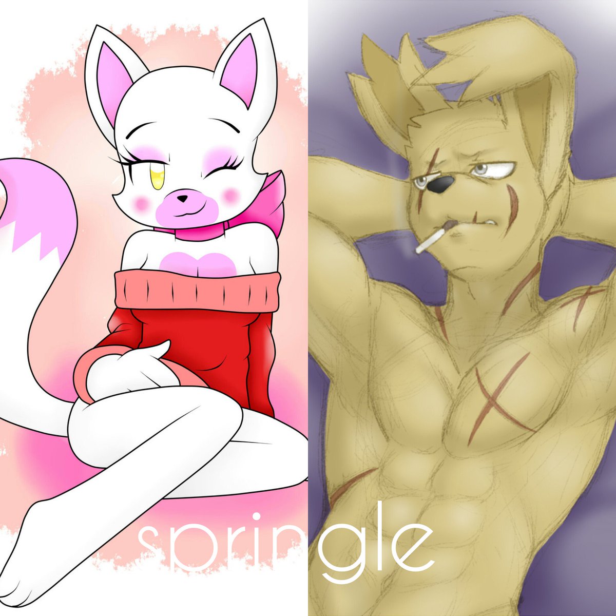 springtrap131's tweet photo. //springle la parejita =3// 😘😘 https://t.co/b7UR3QkO9x