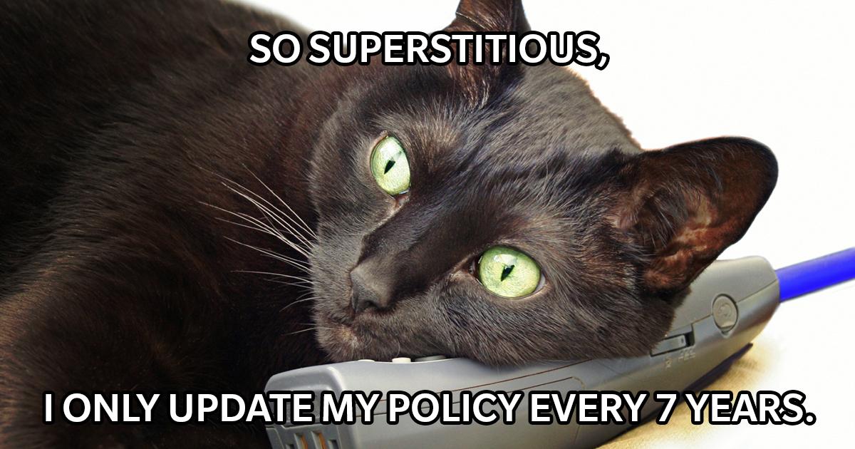 TexasHomePolicy's tweet photo. If your policy is so old it's covered in cobwebs, it may be time to give me a call. https://t.co/gfmIo1TGb3
