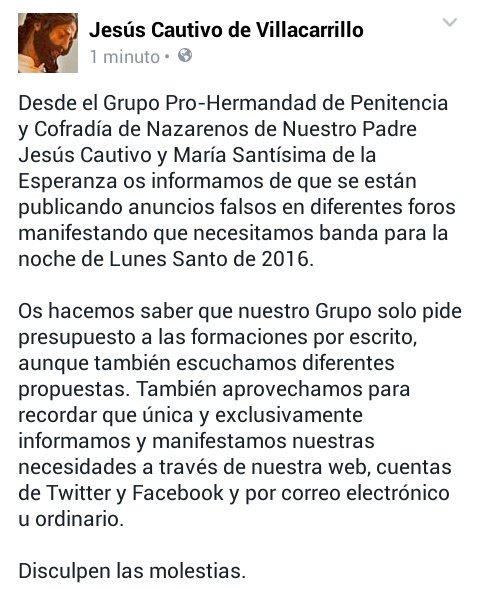 Os dejamos un comunicado en respuesta a los últimos acontecimientos. Disculpen las molestias.