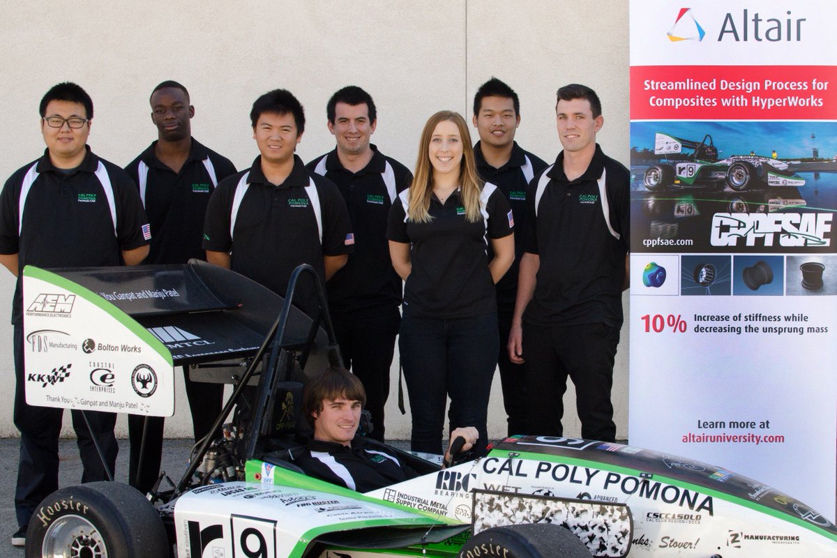 CPPFSAE's tweet photo. Thank you Altair for providing your Hyperworks software. It is an amazing tool for composite design #cppfsae #altair https://t.co/ikgEbABXzU