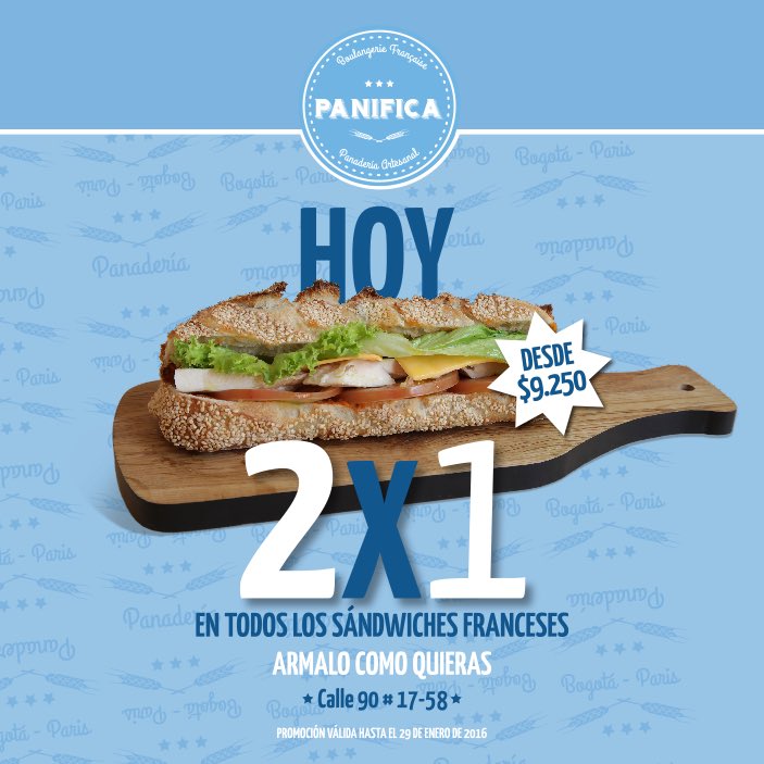panifica_col's tweet photo. Que mejor opción para terminar el viernes que compartir un delicioso sándwich francés. #Panifica #panaderiaartesanal https://t.co/OGwq3OEOQJ