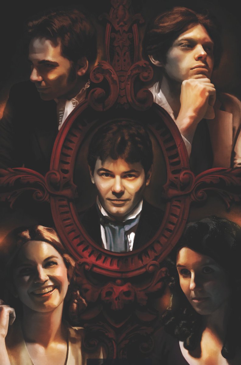 everyipub's tweet photo. @BloggingByron Here is the larger portrait featuring Polidori (top lft) Shelley (top rght) Claire (B Lft) Mary( BR) https://t.co/0FraEUgXuu