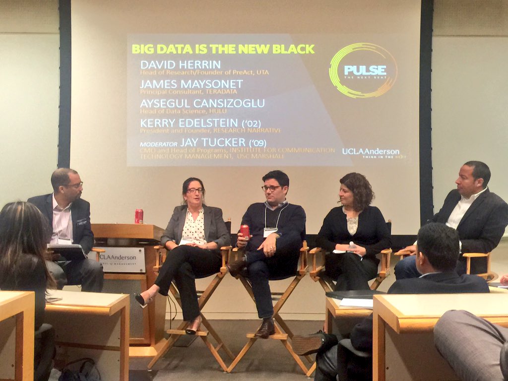DigitalLA's tweet photo. Big Data KPIs with speakers f UTA Hulu @Teradata Research Narrative #uclapulse2016 https://t.co/84fG1cTLze