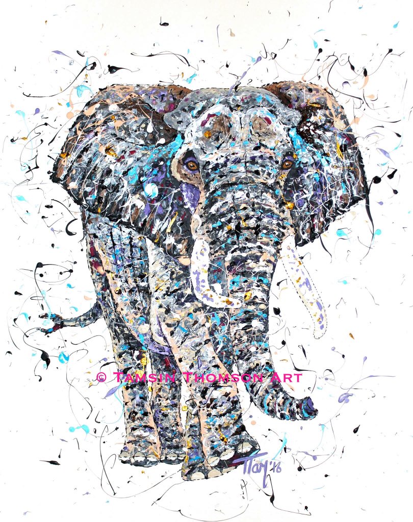tamsinthomson's tweet photo. 'Ernest' #elephant #tamsinthomsonart #art https://t.co/CJCEJCOF2F