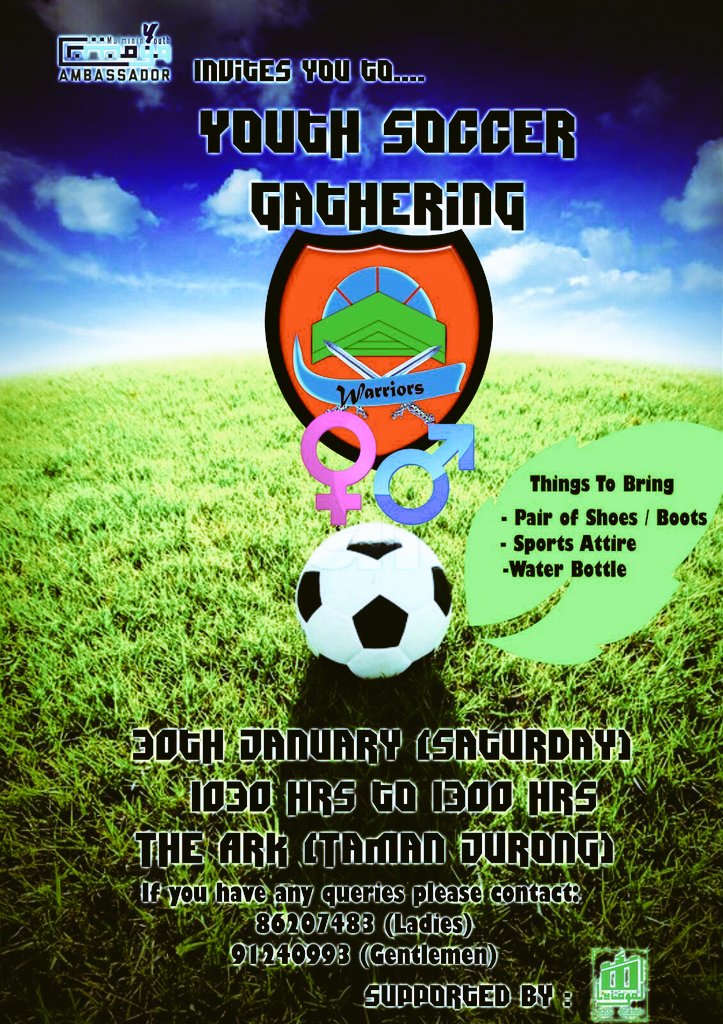 Don't forget the gathering today. Hope to see all of you later on! 😉💪