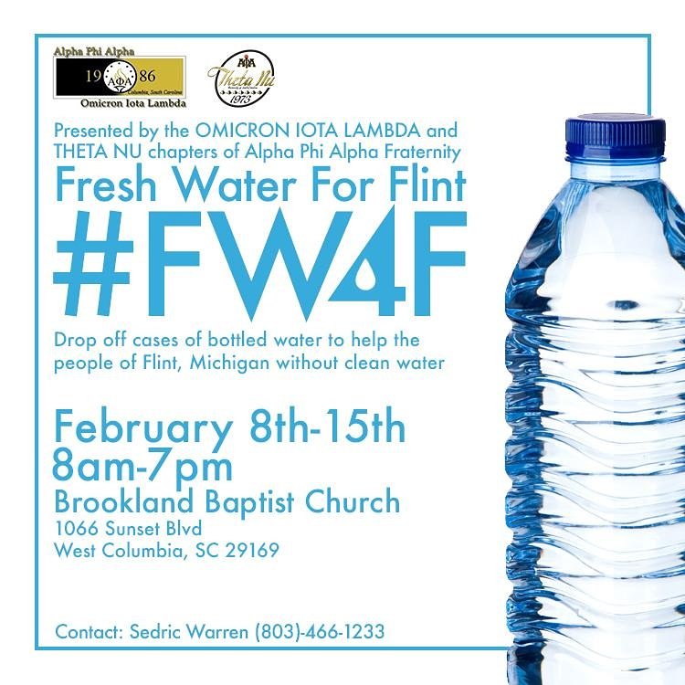 Help the people of Flint! <a href="/UofSC/">University of South Carolina</a> <a href="/USC_D9/">UofSC NPHC</a>