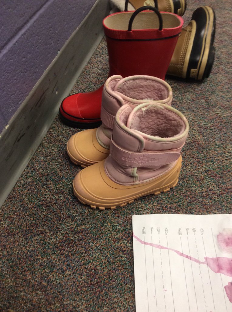mlsmeg's tweet photo. Small boots are a good reminder: they are children. Let them do kid things. @mthornton78 #kinderchat #play #Ksplay https://t.co/QEZDxpsmFQ