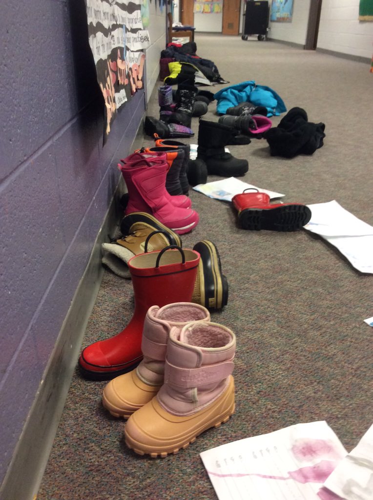 mlsmeg's tweet photo. Small boots are a good reminder: they are children. Let them do kid things. @mthornton78 #kinderchat #play #Ksplay https://t.co/QEZDxpsmFQ