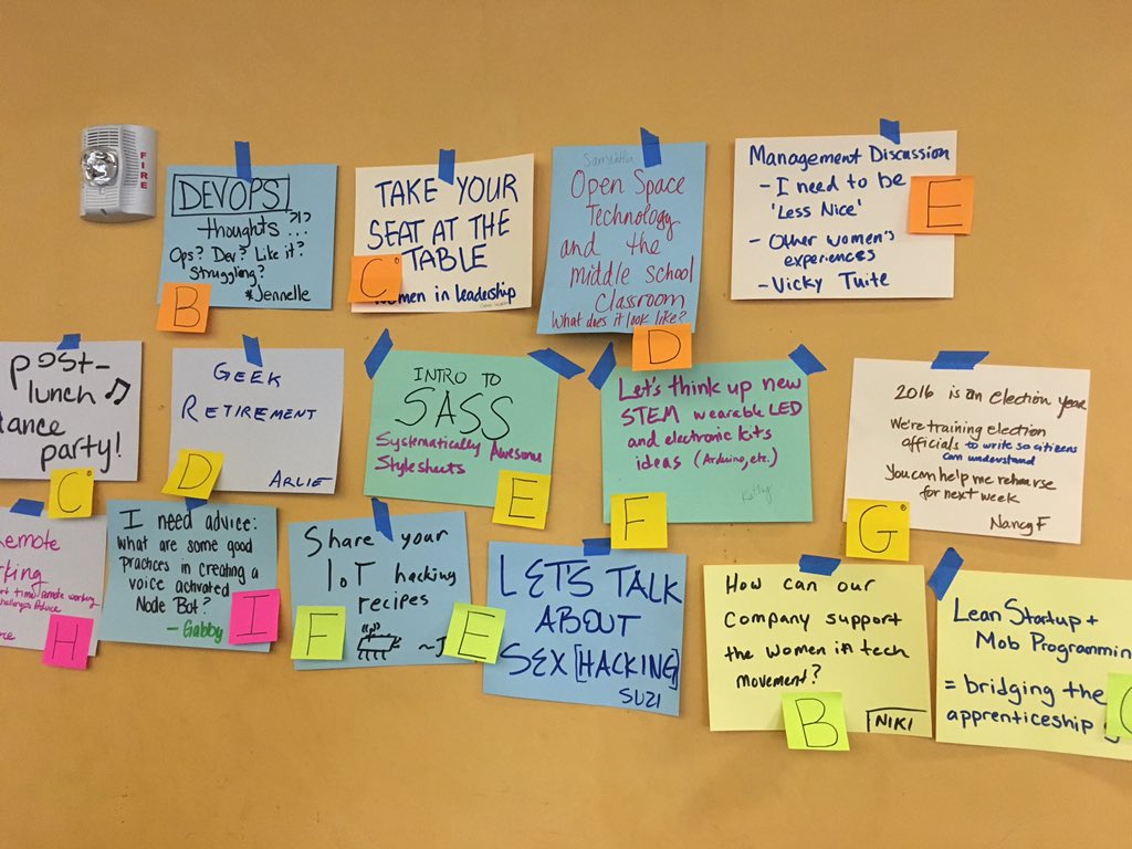 shesgeeky's tweet image. Fantastic day - these are just some of the topics we covered! See you all tomorrow! #shesgeeky