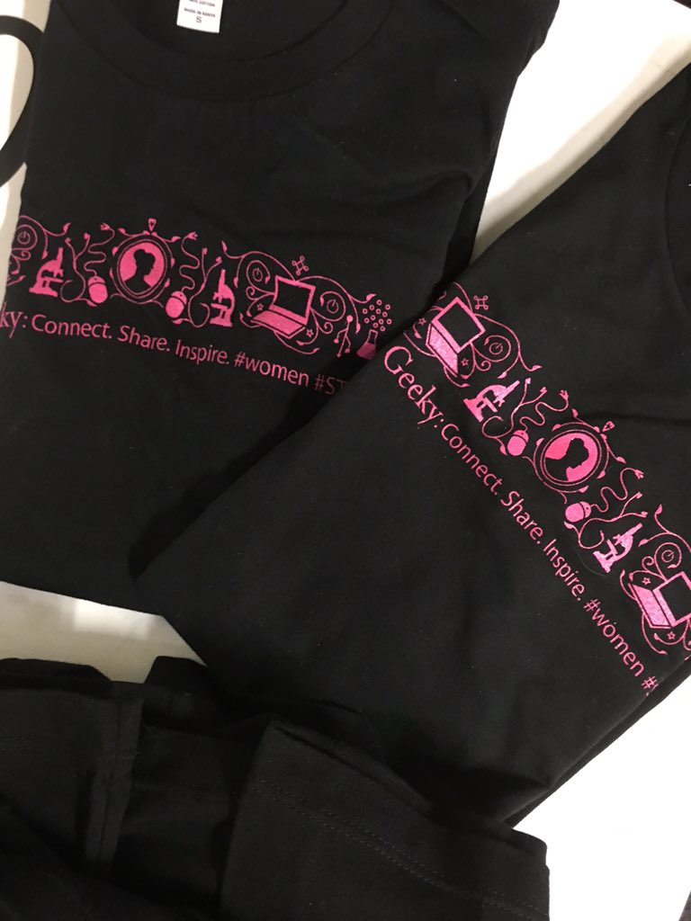 shesgeeky's tweet image. If you are coming to #shesgeeky tomorrow make sure to check out some of the swag we have!