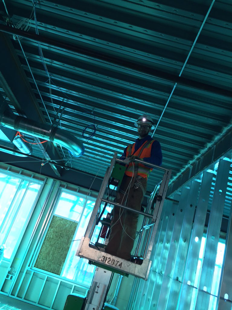 PRAIRIElectric's tweet photo. Beaverton Middle School progress photos . Electrical room is coming together #electrician #jobs #education https://t.co/s9O3wji9Xs