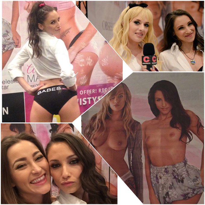 This year at #AEE&amp;AVN2016 signing for @Babes w/ @emmamaexxx &amp; booth neighbors w/ @MissDaniDaniels #lovemylife<a href="/tag/aee"class="tags">#AEE</a><a class="tags" href="/tag/babes">@babes</a><a href="/tag/lovemylife"class="tags"><span>#lovemylife</span></a>