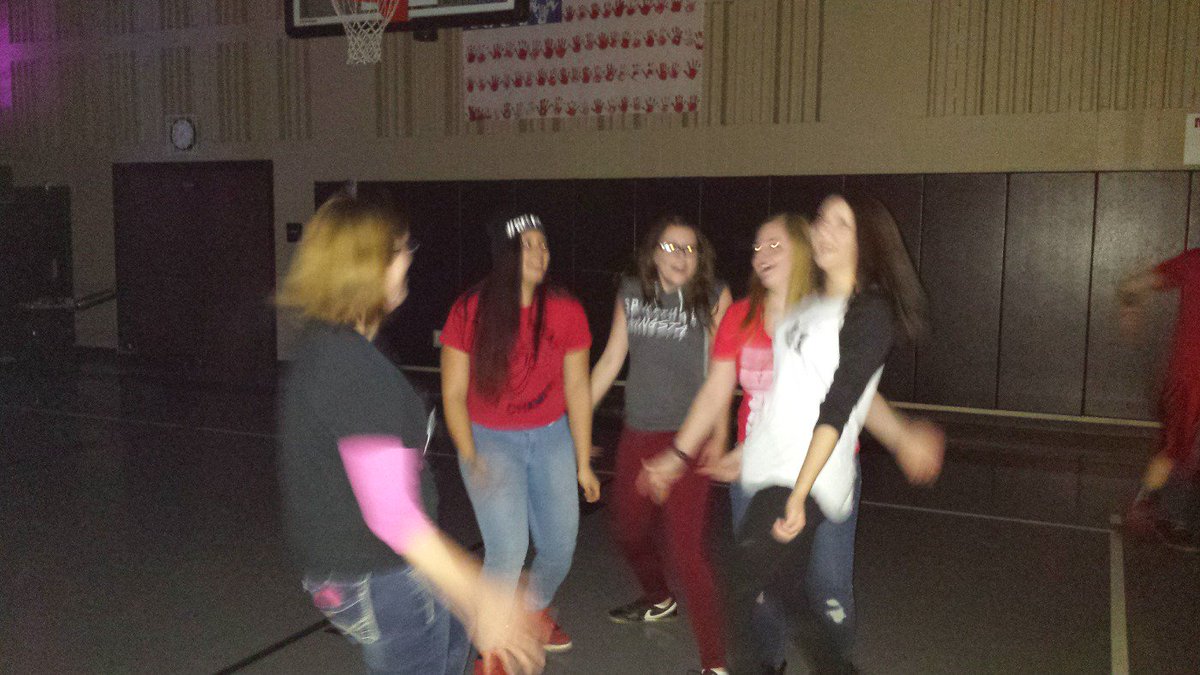 WCS_MsHall's tweet photo. @MrsHahnscience breaking it down at the SADD dance. #paws4wolverines https://t.co/P8ZwgcZNUV