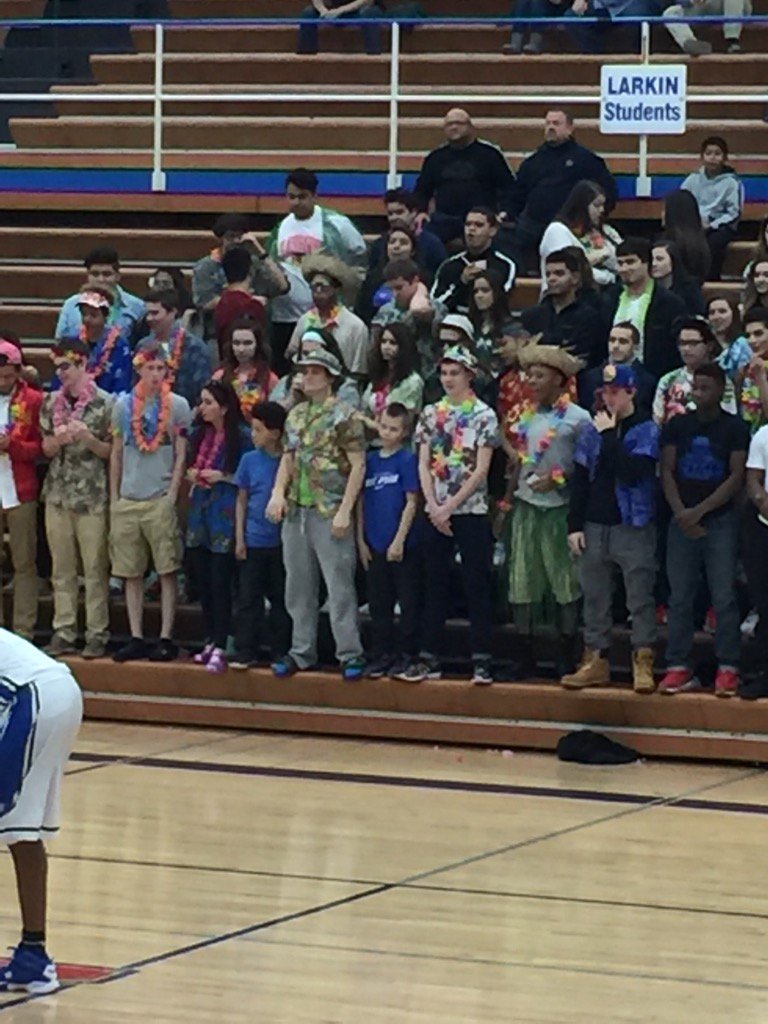 Ready for the game.  Best fans in the stands!