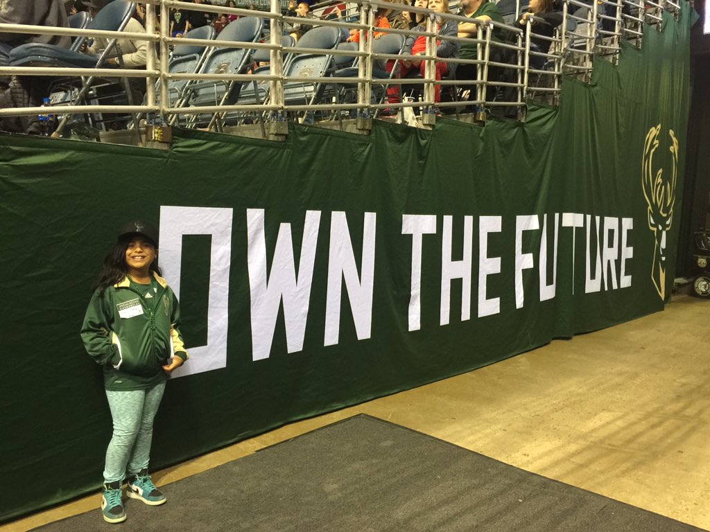 LafayetteCrump's tweet photo. Let's go @Bucks! #OwnTheFuture Hi @BucksBango Bango, Jr. &amp; @BMO Hubert! https://t.co/rUzxlJFmSI
