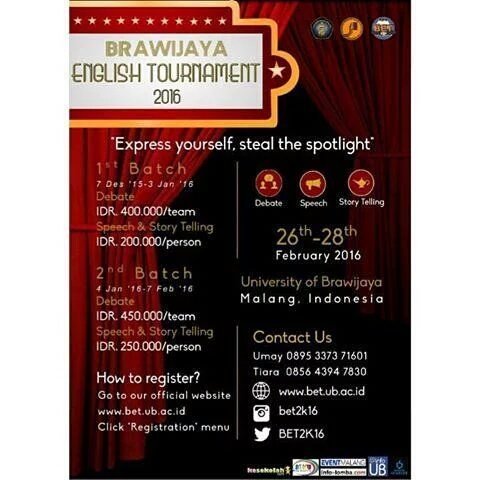 Yuk, ikutan event bergengsi ini, utk membuktikan kemampuan bahasa inggris kamu