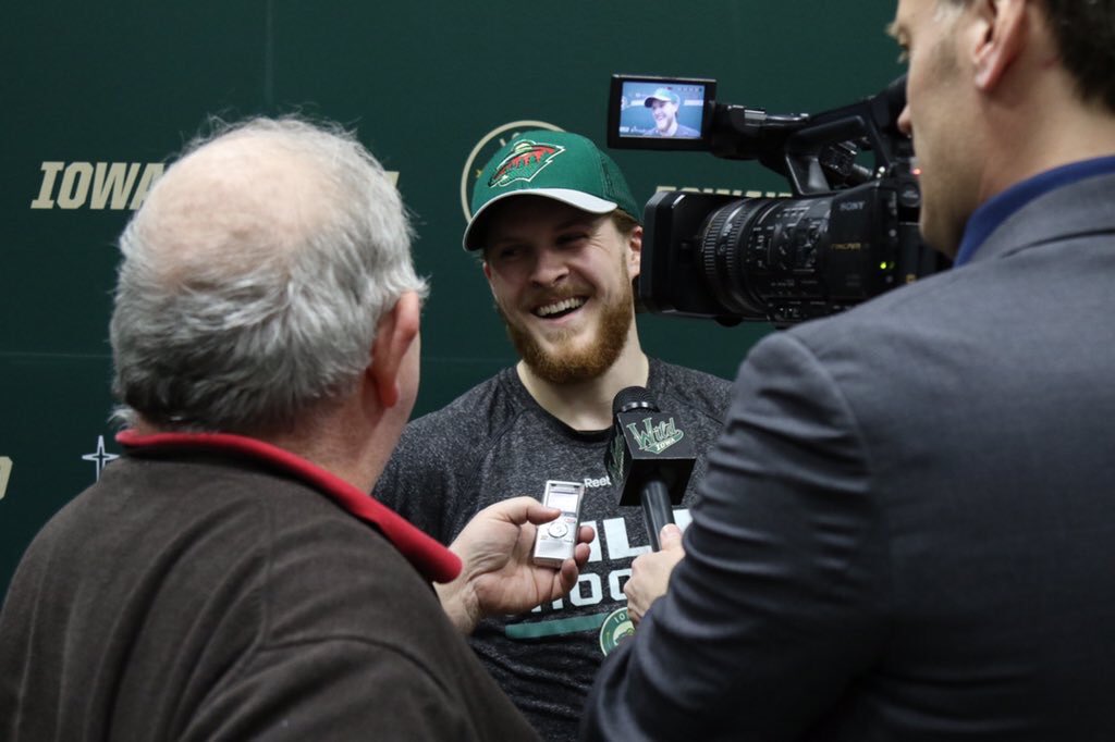 ThirdEyeHockey's tweet photo. 🎩🎩🎩 Congrats Christoph Bertschy for 1st hat trick in North America last night for @IAWild @TheAHL #thirdeyehockey https://t.co/Q1pHX0zHRU