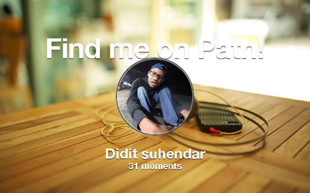 didit_suhendar's tweet photo. I've shared 31 memories with my friends on #Path - see them now at https://t.co/62ByQNwVex! #thepersonalnetwork https://t.co/33cb5g4WAY