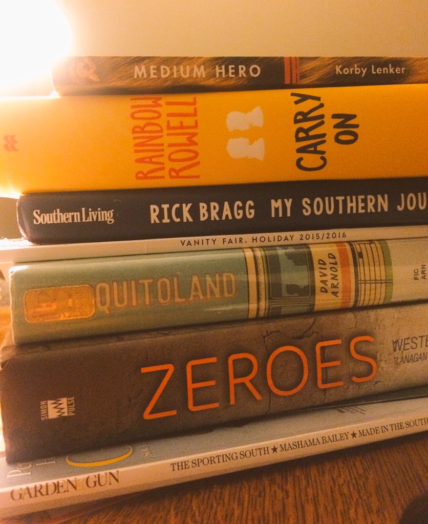 LindsKimery's tweet image. The plight of the librarian&apos;s nightstand. #booktowers #tinytable