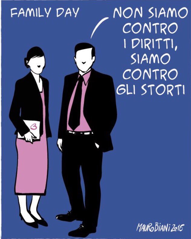 #FamilyDay <a href="/maurobiani/">Mauro Biani</a> sul manifesto di oggi è  #lavignetta