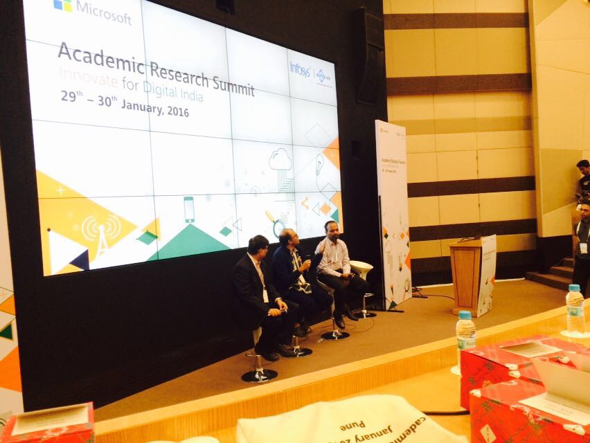 MSR India (@indiamsr) on Twitter photo Honorable panelists answering to questions at Academic Research Summit, Pune!
Day 2 Track- Analytics
<a href="/ponguru/">Ponnurangam Kumaraguru “PK”</a> #ARS Honorable panelists answering to questions at Academic Research Summit, Pune!
Day 2 Track- Analytics
<a href="/ponguru/">Ponnurangam Kumaraguru “PK”</a> #ARS