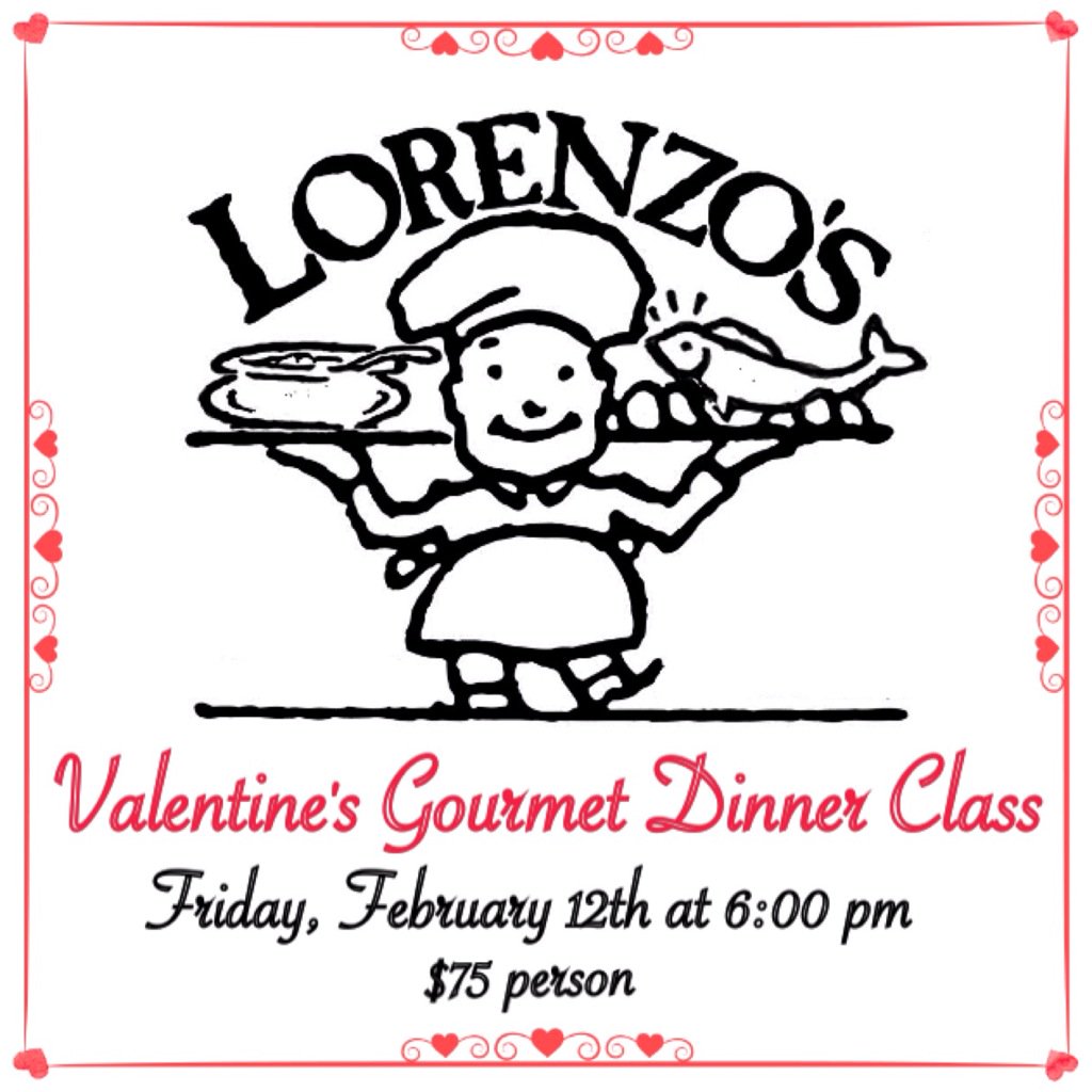 lorenzoculinary's tweet photo. Valentine's Gourmet Dinner Cooking Class. Feb 12 from 6-9 pm. $150 per couple #ValentinesDay #cookingclass #llksd https://t.co/orsbA9VSPu