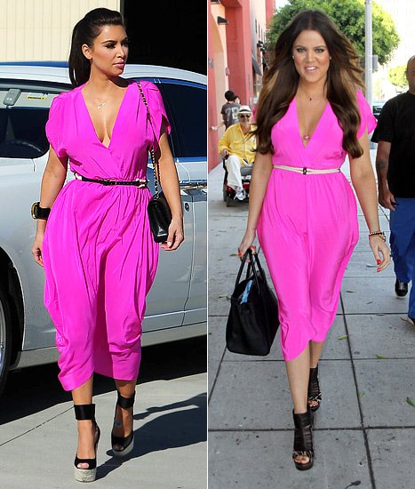 KongaPay's tweet image. The Kardashian sisters looking stylish and beautiful like always in Pink. 
Kim Vs Khloe, Who wore it better?#YuStyle