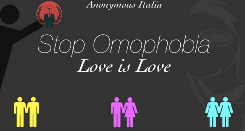 repubblica's tweet photo. "Love is Love": Anonymous attacca il sito del #familyDay2016 [FOTO] https://t.co/dMZasZGwvp https://t.co/uszfdGMwx1