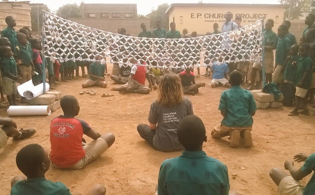 Our recycled water sachet net saw a lot of action this week at some fantastic sitting volleyball demonstrations!