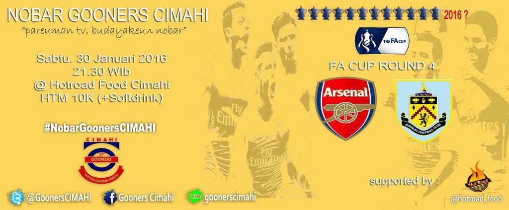 GoonersCIMAHI's tweet photo. Ramaikan daks,,nobar malam ini di @hotroad_food #ArsenalDay #BudayakanNobar https://t.co/szYSoKNGWh