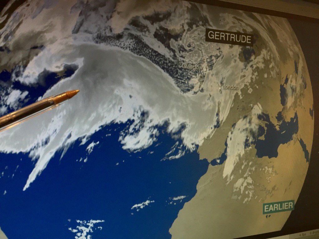 bbcweather's tweet image. #StormGertrude may be out of the picture, but another storm is brewing and may reach us Monday. Tomasz S