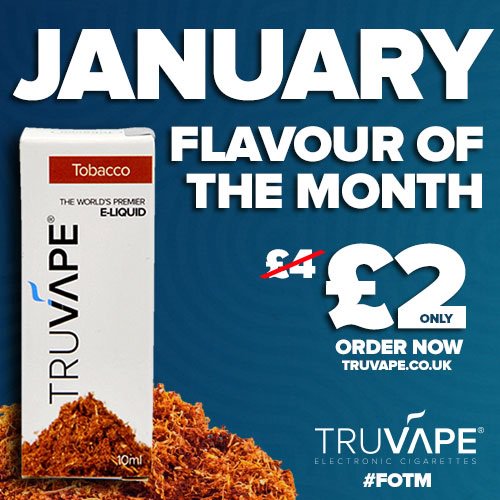 Truvape's tweet image. Our #FOTM offer ends tomorrow. What are you waiting for? ow.ly/XFPwy #vaping