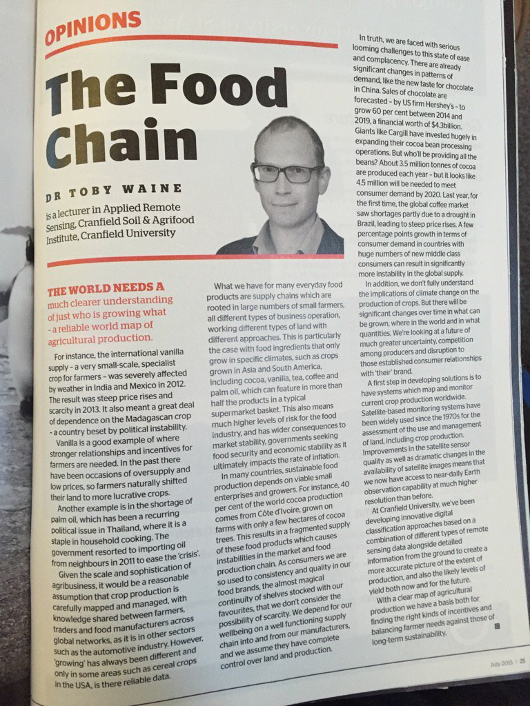 ACoupland09's tweet photo. Interesting article on applied remote sensing in July's geographical mag @geotraceability https://t.co/w2Wd4kMeQG