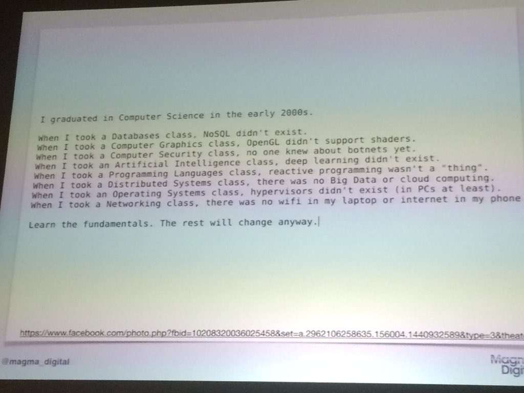 TacoVerdo's tweet image. At &apos;the lost art of defensive programming&apos; by @phpcodemonkey at #phpbnl16.
Subtile way to show you&apos;re a bit old ;-)