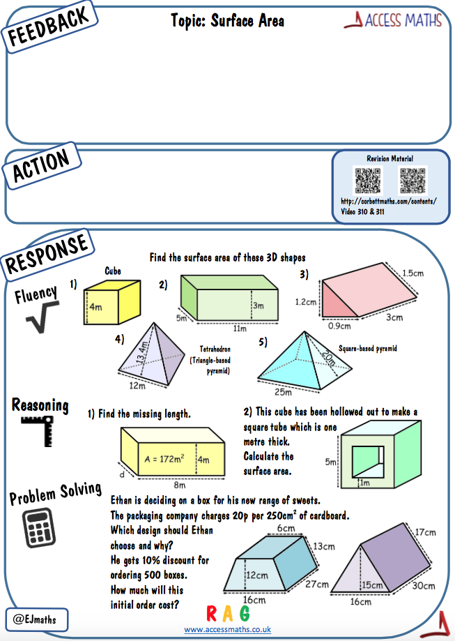 AccessMaths's tweet image. 4 more incredible sheets contributed to the 9-1 feedback page! Thank you @EJmaths you rock! accessmaths.co.uk/9-1-feedback-s…