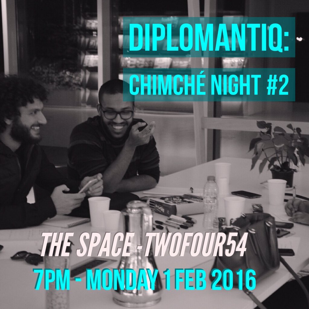 Hosting another #ChimcheProject night <a href="/TheSpaceAD/">The Space AD</a>/<a href="/2454abudhabi/">twofour54 Abu Dhabi</a>  Spaces limited. RSVP here: facebook.com/events/1693069…