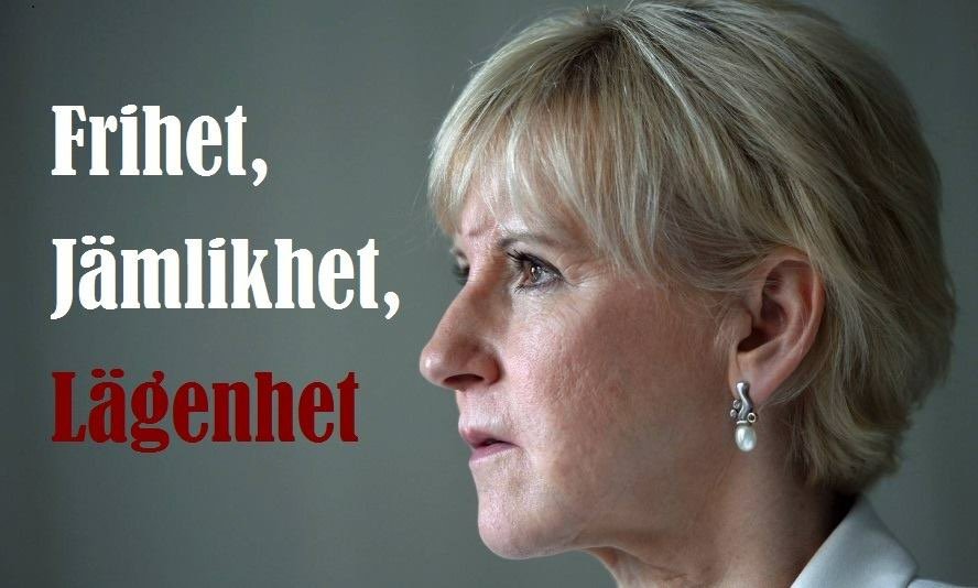 Socialdemokratins nya valspråk: Frihet, Jämlikhet, Lägenhet. Ping <a href="/margotwallstrom/">Margot Wallström</a> <a href="/socialdemokrat/">Socialdemokraterna</a> #kdusthlm