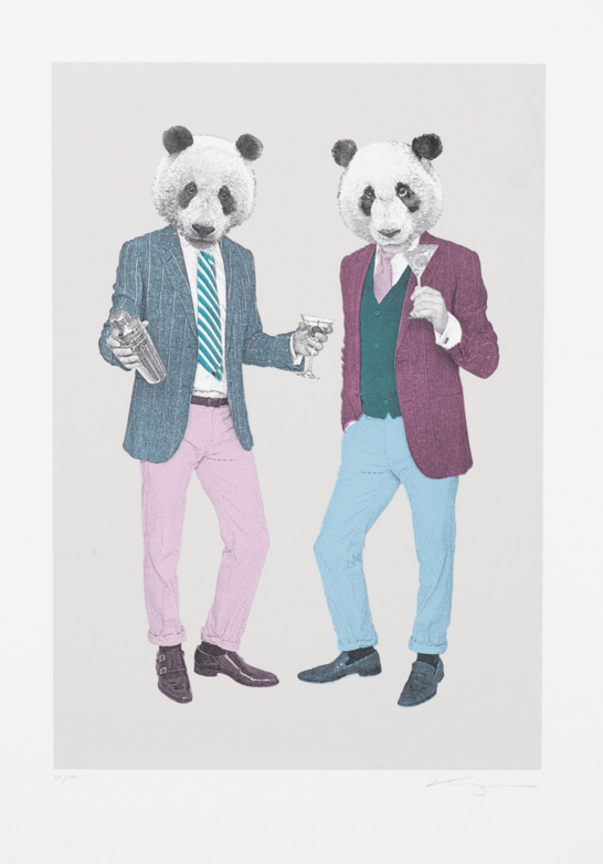 createcocktails's tweet photo. New art for the office cheering us up on this #BlueMonday Print by @mashkamade #PandaCocktails #CreateCocktails https://t.co/GAo9PpqGKt