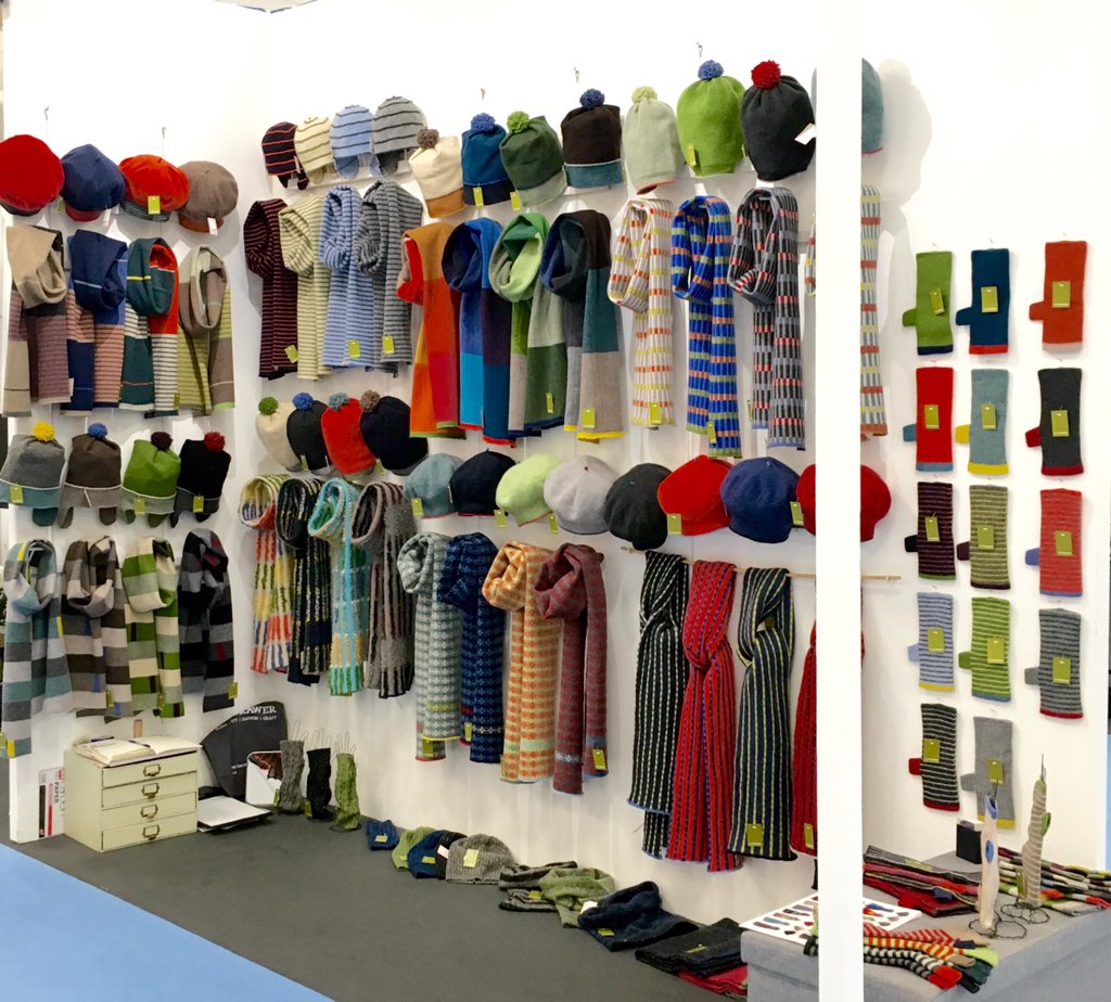 Come and see us in the craft section <a href="/TopDrawerLondon/">Top Drawer</a> stand C-F18 #knittedscarves #knitted hats #knitted gloves