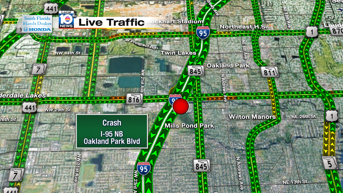Crash on I-95 NB & Oakland Park Blvd  #TRAFFIC https://t.co/9ijdXCRggP